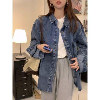 Long-sleeve Loose-fit Denim Shirt Jacket