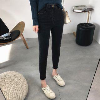 Frayed Skinny Cropped Jeans (various Designs)
