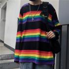 Rainbow Stripe Long-sleeve T-shirt