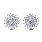 Fashion Snowflake Earrings With White Cubic Zircon