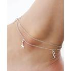 Star / Disc Charm Ball-chain Anklet (2 Type)