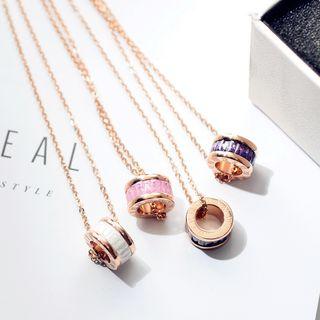 Crystal Ring Pendant Necklace