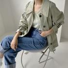 Single-breasted Belted Trench Jacket