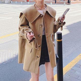 Sailor Collar Button-up Coat