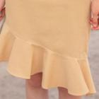 Plus Size Diagonal-hem Ruffled Mini Skirt