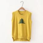 Tree Print Knit Vest