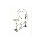 Set: Smile / Tassel / Heart Earrings (4 Pcs) Silver - One Size