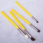 Set Of 4: Makeup Brush With Yellow Handle
