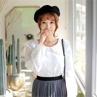 Wide-collor Blouse