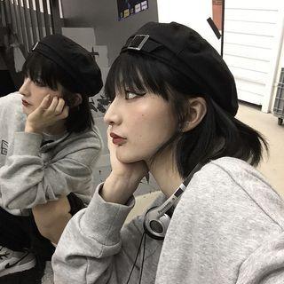 Buckled Beret Black - One Size