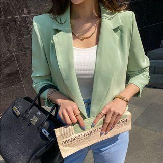 Pastel Tone Crop Blazer