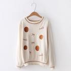Embroidered Sweater Khaki - One Size