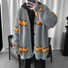 Over-sized Printed Knitted Cardigan