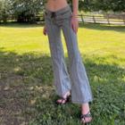 Low Waist Lace-up Boot-cut Pants
