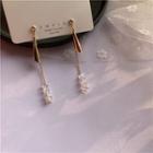 925 Sterling Silver Crystal Dangle Earring / Clip-on Earring