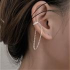 Chain Sterling Silver Ear Cuff 1pc - Silver - One Size