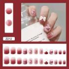Print Faux Nail Tips Z212 - Red - One Size