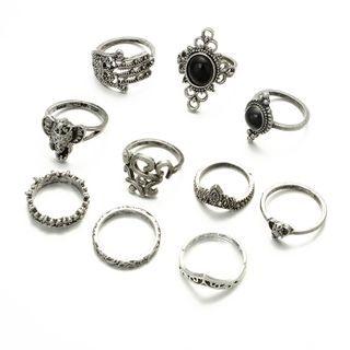 Set Of 10: Ring As Shown In Figure - One Size