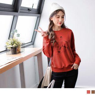 Drop Shoulder Print Top