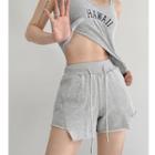 Asymmetrical Drawcord Shorts
