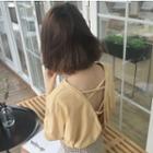 Crisscross Back 3/4 Sleeve T-shirt