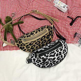 Leopard Print Faux Leather Sling Bag