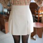 Zip-side Pleated Miniskirt