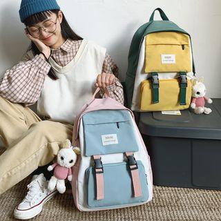 Color Block Print Backpack