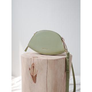 Faux Leather Leaf Shape Crossbody Bag