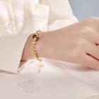 Beaded Faux Pearl Bracelet Beaded Faux Pearl Bracelet - One Size