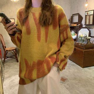 Printed Sweater Yellow - One Size