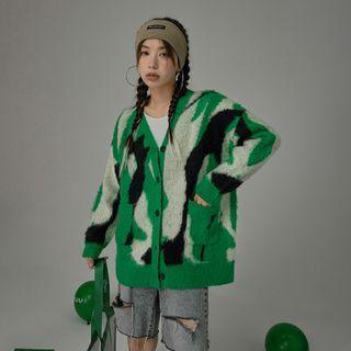 [no One Else] Brushed Jacquard Cardigan Green - One Size