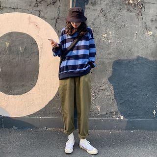 Striped Pullover / Wide Leg Pants
