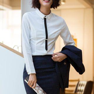Set: Double Breasted Vest + Dress Pants / + Stand Collar Shirt