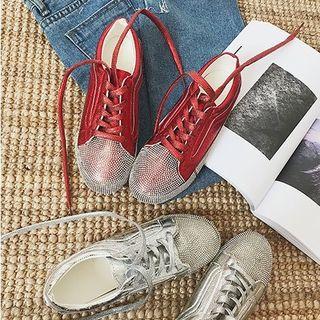 Embellished Canvas Sneakers