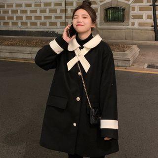 Peter Pan-collar Woolen Coat