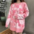 Pattern Sweater Pink - One Size