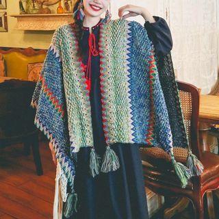 Fringe Knit Shawl