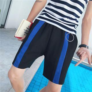 Drawstring Contrast Trim Shorts