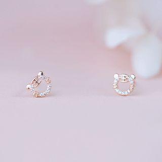 Tiger Rhinestone Sterling Silver Ring / Necklace / Earring