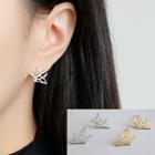 925 Sterling Silver Origami Crane Stud Earring