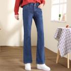 Fleece-lined Bell Bottom Jeans