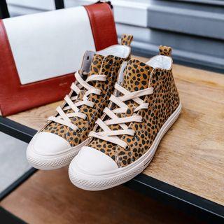Leopard Print High Top Sneakers