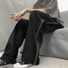 Zip Detail Wide-leg Pants