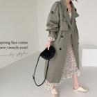 Double-breasted Cotton Trench Coat Khaki - One Size