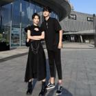 Couple Matching Short-sleeve T-shirt / Pants / Midi A-line Skirt / Set
