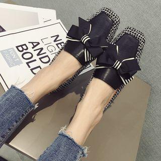 Bow Tie Fabric Panel Flats