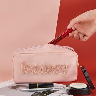 Lettering Nylon Pouch Pink - One Size