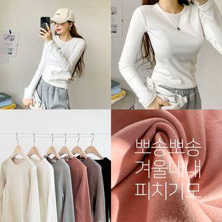 Slim-fit Napped T-shirt