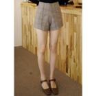Zip-side Glen Plaid Shorts